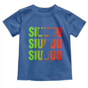 Siuuuu Soccer Celebration Toddler T Shirt Gift For Soccer Lovers TS12 Royal Blue Print Your Wear