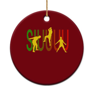 Funny Game Day Soccer Celebration Gift Ceramic Ornament Siuuuu TS12 1pc Red Print Your Wear