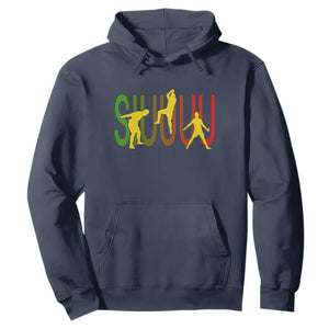 Funny Game Day Soccer Celebration Gift Hoodie Siuuuu TS12 Navy Print Your Wear