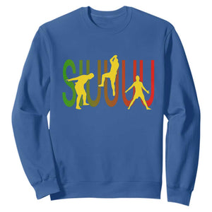 Funny Game Day Soccer Celebration Gift Sweatshirt Siuuuu TS12 Royal Blue Print Your Wear