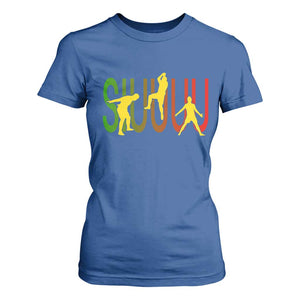 Funny Game Day Soccer Celebration Gift T Shirt For Women Siuuuu TS12 Royal Blue Print Your Wear