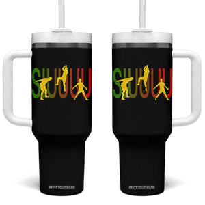Funny Game Day Soccer Celebration Gift Tumbler With Handle Siuuuu TS12 One Size: 40 oz Black Print Your Wear