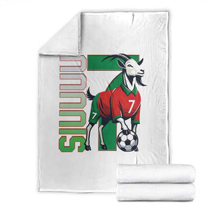 Siuuuu Game Day Soccer Celebration Throw Blanket Gift For Fans TS12 White Print Your Wear