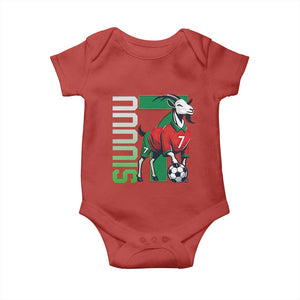 Siuuuu Game Day Soccer Celebration Baby Onesie Gift For Fans TS12 Red Print Your Wear