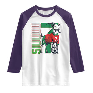 Siuuuu Game Day Soccer Celebration Raglan Shirt Gift For Fans TS12 White Purple Print Your Wear