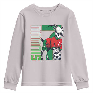 Siuuuu Game Day Soccer Celebration Youth Sweatshirt Gift For Fans TS12 Ice Gray Print Your Wear