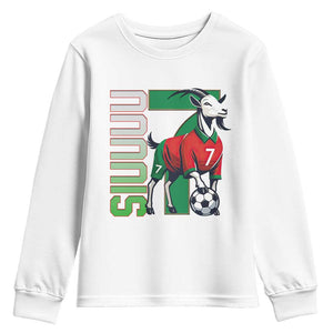 Siuuuu Game Day Soccer Celebration Youth Sweatshirt Gift For Fans TS12 White Print Your Wear