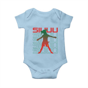Funny Siuuuu Baby Onesie Iconic Goal Shout Soccer Lover Gift TS12 Light Blue Print Your Wear