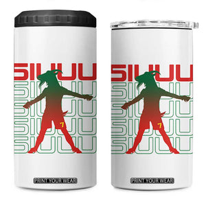 Funny Siuuuu 4 in 1 Can Cooler Tumbler Iconic Goal Shout Soccer Lover Gift TS12 One Size: 16 oz White Print Your Wear