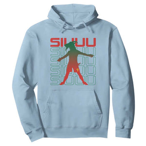 Funny Siuuuu Hoodie Iconic Goal Shout Soccer Lover Gift TS12 Light Blue Print Your Wear