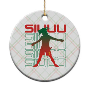 Funny Siuuuu Ceramic Ornament Iconic Goal Shout Soccer Lover Gift TS12 1pc Christmas Plaid Print Your Wear