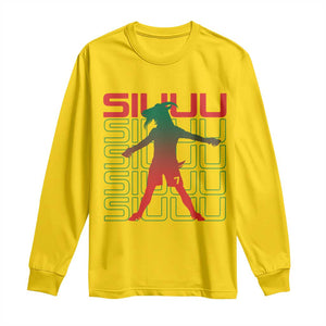 Funny Siuuuu Long Sleeve Shirt Iconic Goal Shout Soccer Lover Gift TS12 Daisy Print Your Wear