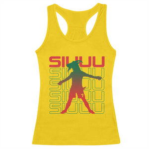 Funny Siuuuu Racerback Tank Top Iconic Goal Shout Soccer Lover Gift TS12 Daisy Print Your Wear
