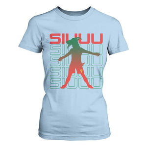 Funny Siuuuu T Shirt For Women Iconic Goal Shout Soccer Lover Gift TS12 Light Blue Print Your Wear