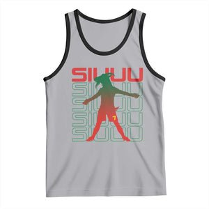 Funny Siuuuu Tank Top Iconic Goal Shout Soccer Lover Gift TS12 Athletic Heather Black Print Your Wear