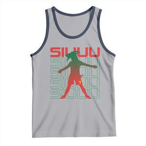 Funny Siuuuu Tank Top Iconic Goal Shout Soccer Lover Gift TS12 Athletic Heather Navy Print Your Wear