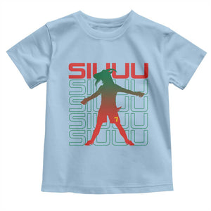 Funny Siuuuu Toddler T Shirt Iconic Goal Shout Soccer Lover Gift TS12 Light Blue Print Your Wear