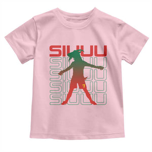 Funny Siuuuu Toddler T Shirt Iconic Goal Shout Soccer Lover Gift TS12 Light Pink Print Your Wear