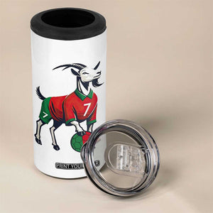 Number Seven Soccer GOAT Siuuuu Celebration 4 in 1 Can Cooler Tumbler TS12 Print Your Wear