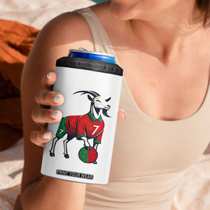 Number Seven Soccer GOAT Siuuuu Celebration 4 in 1 Can Cooler Tumbler TS12 Print Your Wear