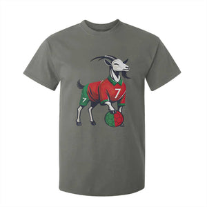 Number Seven Soccer GOAT Siuuuu Celebration T Shirt For Kid TS12 Military Green Print Your Wear