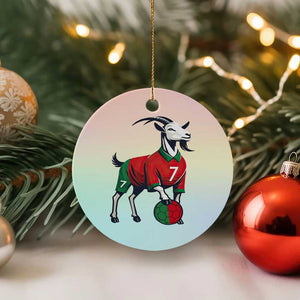 Number Seven Soccer GOAT Siuuuu Celebration Ceramic Ornament TS12 1pc Pastel Print Your Wear