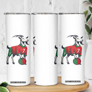 Number Seven Soccer GOAT Siuuuu Celebration Skinny Tumbler TS12 Print Your Wear
