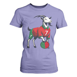 Number Seven Soccer GOAT Siuuuu Celebration T Shirt For Women TS12 Violet Print Your Wear