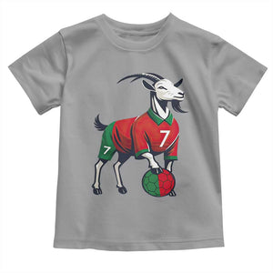 Number Seven Soccer GOAT Siuuuu Celebration Toddler T Shirt TS12 Sport Gray Print Your Wear