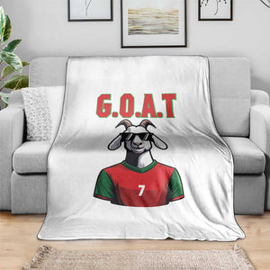 Siuuuu Goat Soccer Celebration Throw Blanket Gift For Fans TS12 Print Your Wear