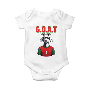 Siuuuu Goat Soccer Celebration Baby Onesie Gift For Fans TS12 White Print Your Wear