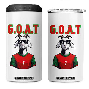 Siuuuu Goat Soccer Celebration 4 in 1 Can Cooler Tumbler Gift For Fans TS12 One Size: 16 oz White Print Your Wear