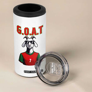 Siuuuu Goat Soccer Celebration 4 in 1 Can Cooler Tumbler Gift For Fans TS12 Print Your Wear