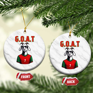 Siuuuu Goat Soccer Celebration Ceramic Ornament Gift For Fans TS12 1pc White Marble Print Your Wear