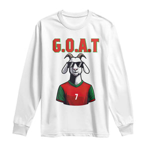 Siuuuu Goat Soccer Celebration Long Sleeve Shirt Gift For Fans TS12 White Print Your Wear