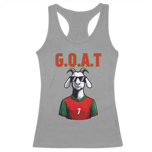 Siuuuu Goat Soccer Celebration Racerback Tank Top Gift For Fans TS12 Sport Gray Print Your Wear