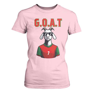 Siuuuu Goat Soccer Celebration T Shirt For Women Gift For Fans TS12 Light Pink Print Your Wear