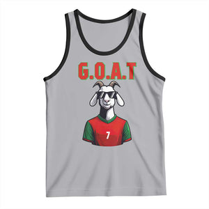 Siuuuu Goat Soccer Celebration Tank Top Gift For Fans TS12 Athletic Heather Black Print Your Wear