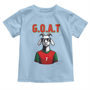 Siuuuu Goat Soccer Celebration Toddler T Shirt Gift For Fans TS12 Light Blue Print Your Wear