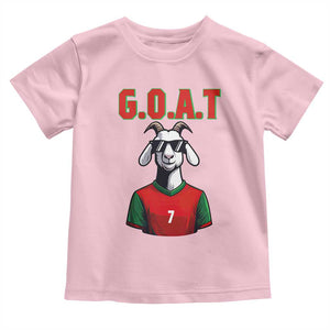 Siuuuu Goat Soccer Celebration Toddler T Shirt Gift For Fans TS12 Light Pink Print Your Wear