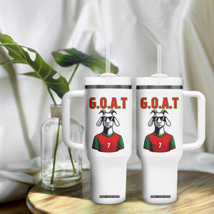 Siuuuu Goat Soccer Celebration Tumbler With Handle Gift For Fans TS12 Print Your Wear