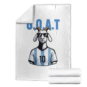 The Goat Of Soccer Number Ten Throw Blanket Gift For Fans TS12 White Print Your Wear