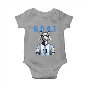 The Goat Of Soccer Number Ten Baby Onesie Gift For Fans TS12 Sport Gray Print Your Wear