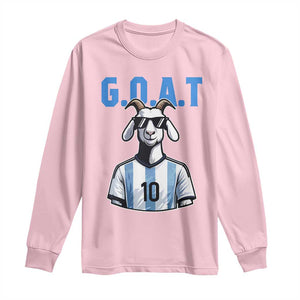 The Goat Of Soccer Number Ten Long Sleeve Shirt Gift For Fans TS12 Light Pink Print Your Wear