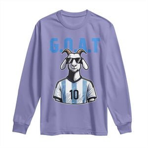 The Goat Of Soccer Number Ten Long Sleeve Shirt Gift For Fans TS12 Violet Print Your Wear