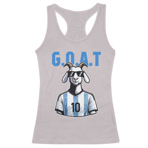 The Goat Of Soccer Number Ten Racerback Tank Top Gift For Fans TS12 Ice Gray Print Your Wear