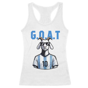 The Goat Of Soccer Number Ten Racerback Tank Top Gift For Fans TS12 White Print Your Wear