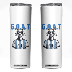 The Goat Of Soccer Number Ten Skinny Tumbler Gift For Fans TS12 White Print Your Wear