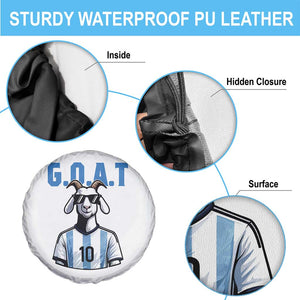 The Goat Of Soccer Number Ten Spare Tire Cover Gift For Fans TS12 Print Your Wear