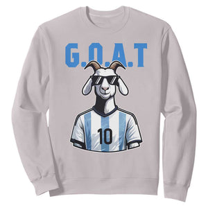 The Goat Of Soccer Number Ten Sweatshirt Gift For Fans TS12 Ice Gray Print Your Wear